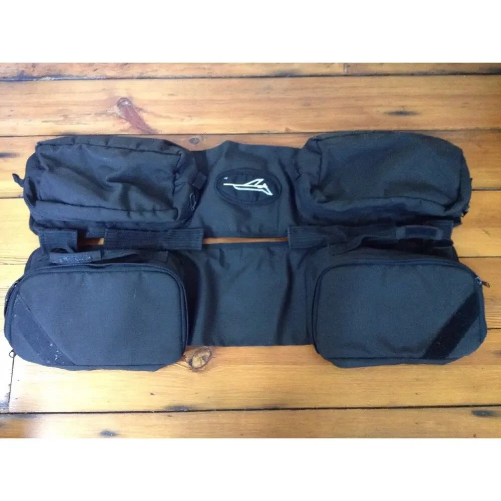 Anglers Fishermans Tackle Bait Black Nylon Bag Multi-Pocket Foldable Travel